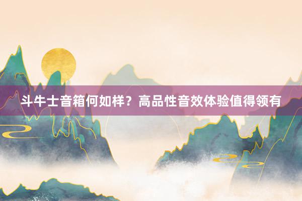 斗牛士音箱何如样？高品性音效体验值得领有